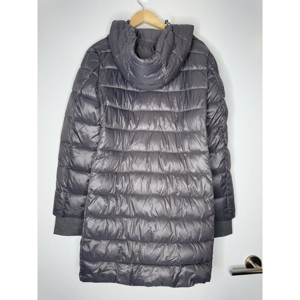 NINE WEST WOMENS HOOD PUFFER COAT NYLON QUILTED WATER/WIND RESIST PARKA JACKET M - Picture 7 of 7
